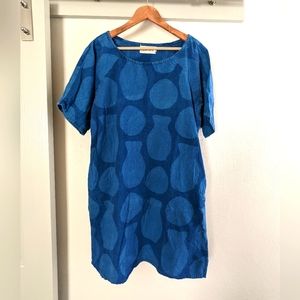 PO-EM Burrow Dress in Indigo Moon